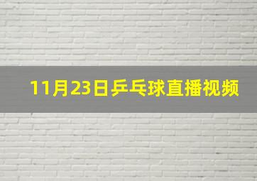 11月23日乒乓球直播视频