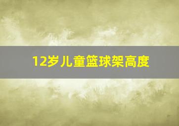 12岁儿童篮球架高度