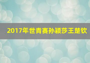 2017年世青赛孙颖莎王楚钦