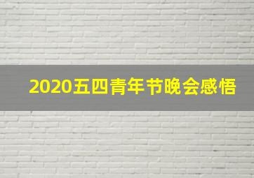 2020五四青年节晚会感悟