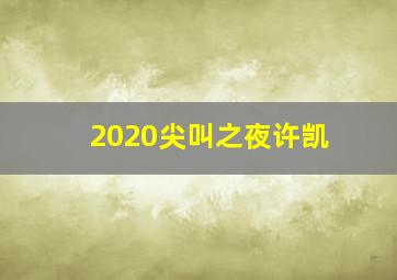 2020尖叫之夜许凯