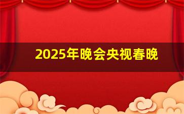 2025年晚会央视春晚