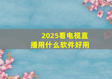 2025看电视直播用什么软件好用