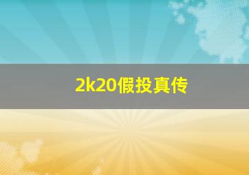 2k20假投真传