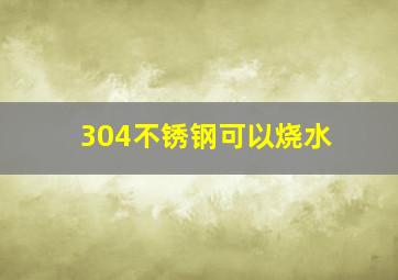 304不锈钢可以烧水