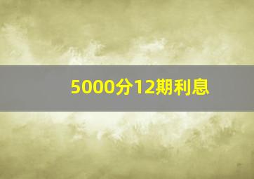 5000分12期利息