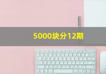 5000块分12期