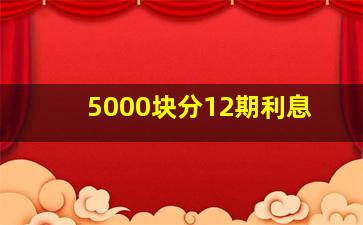 5000块分12期利息