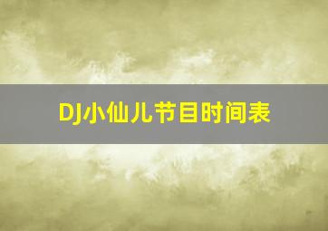 DJ小仙儿节目时间表