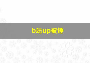 b站up被锤