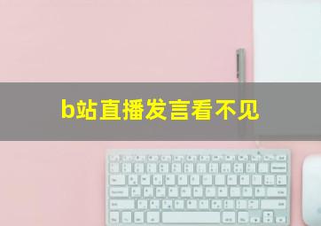 b站直播发言看不见