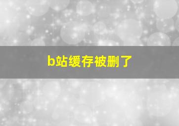 b站缓存被删了