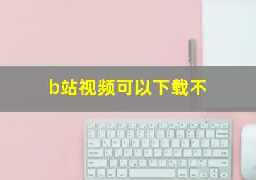 b站视频可以下载不