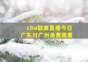 cba联赛直播今日广东对广州免费观看