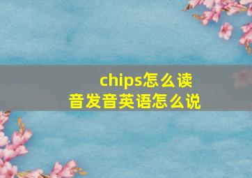 chips怎么读音发音英语怎么说