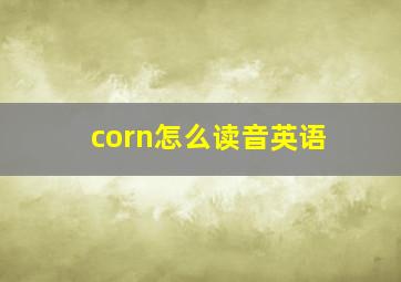 corn怎么读音英语