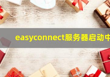 easyconnect服务器启动中