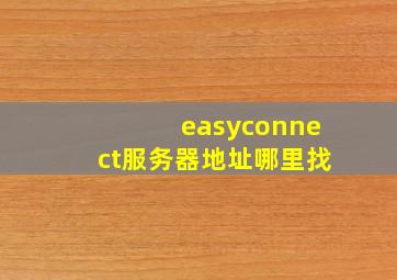 easyconnect服务器地址哪里找