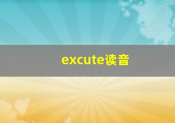 excute读音