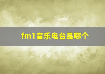 fm1音乐电台是哪个