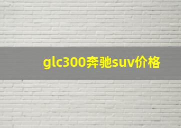 glc300奔驰suv价格