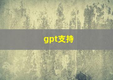 gpt支持