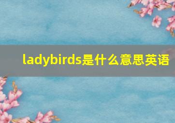 ladybirds是什么意思英语