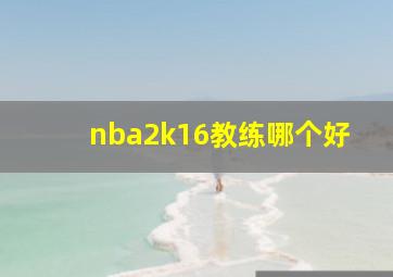 nba2k16教练哪个好