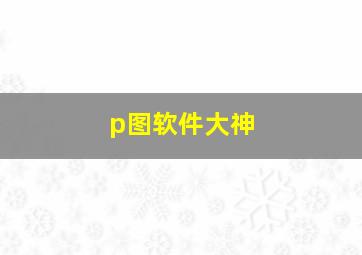 p图软件大神