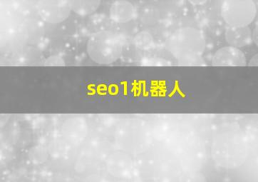 seo1机器人