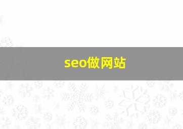 seo做网站