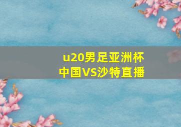 u20男足亚洲杯中国VS沙特直播