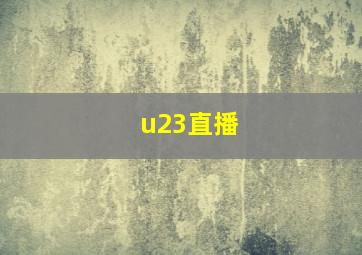 u23直播