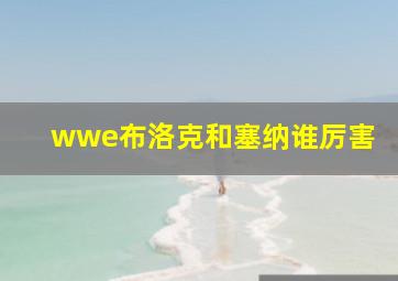 wwe布洛克和塞纳谁厉害