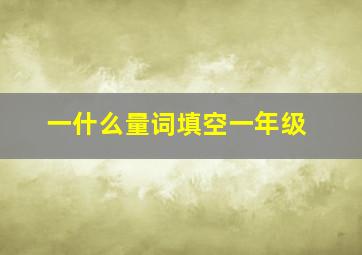 一什么量词填空一年级