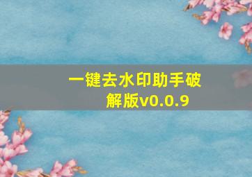 一键去水印助手破解版v0.0.9