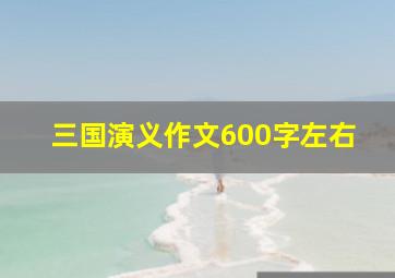 三国演义作文600字左右