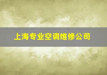 上海专业空调维修公司