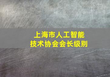 上海市人工智能技术协会会长级别