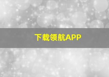 下载领航APP