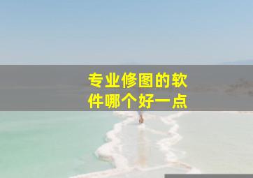 专业修图的软件哪个好一点