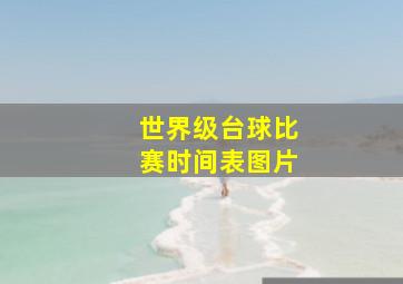 世界级台球比赛时间表图片