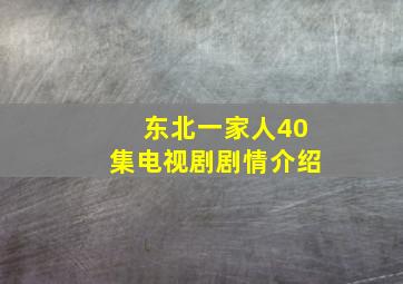 东北一家人40集电视剧剧情介绍