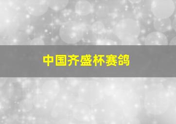 中国齐盛杯赛鸽