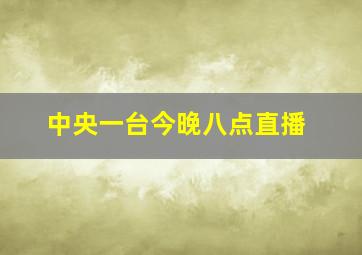 中央一台今晚八点直播