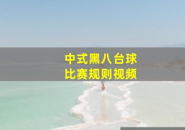 中式黑八台球比赛规则视频