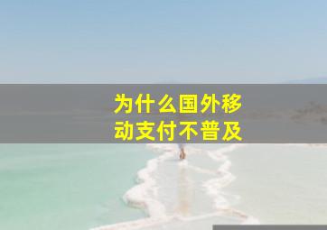 为什么国外移动支付不普及