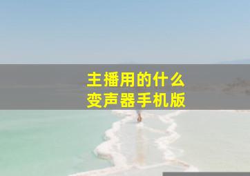 主播用的什么变声器手机版