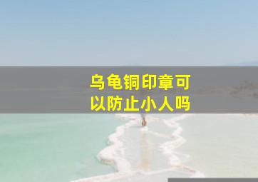 乌龟铜印章可以防止小人吗