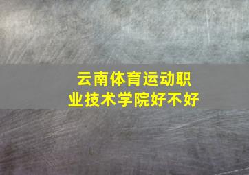 云南体育运动职业技术学院好不好